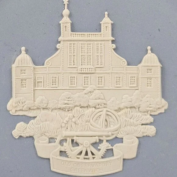 Vintage Wedgwood Plate Old Observatory Greenwich 1988 Christmas Blue Jasperware - Picture 5 of 9